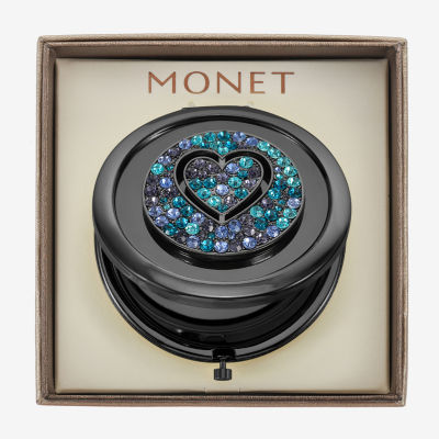 Monet Jewelry Gray Heart Compact Mirror