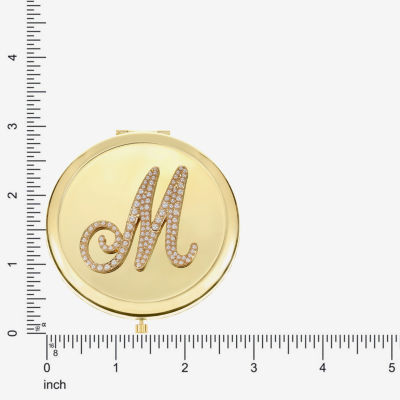 Monet Jewelry Initial Gold Tone Compact Mirror