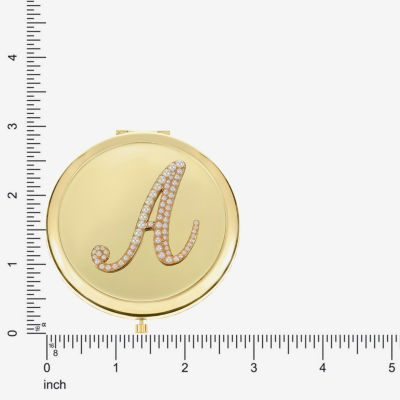 Monet Jewelry Initial Gold Tone Compact Mirror