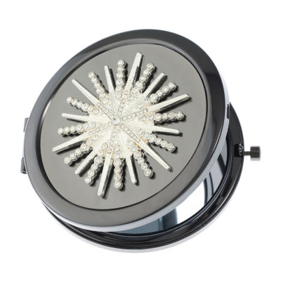 Monet Jewelry Starburst Silver Tone Mirrored Compact Mirrors