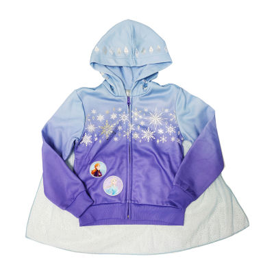 Disney Collection Little & Big Girls Stitch Fleece Zipper Hoodie, Color:  Blue - JCPenney