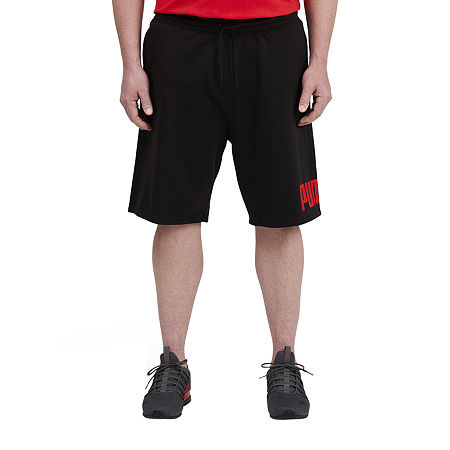 PUMA Mens Big and Tall Mid Rise Workout Shorts, 3x-large Tall, Black