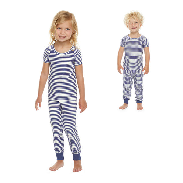 Jaclyn Magazine Stripe Family Sleep Toddler Unisex 2-pc. Pajama Set