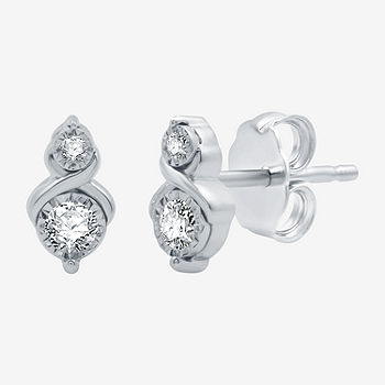 YES PLEASE! 1/10 CT. T.W. Genuine Diamond Sterling Silver Stud Earrings -  JCPenney