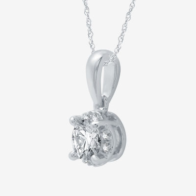 (H-I / I1) Womens 1 CT. T.W. Lab Grown White Diamond 10K White Gold Round Jewelry Set