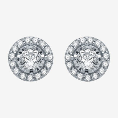 5/8 CT. T.W. Natural White Diamond 10K Rose Gold 7.9mm Round Stud Earrings