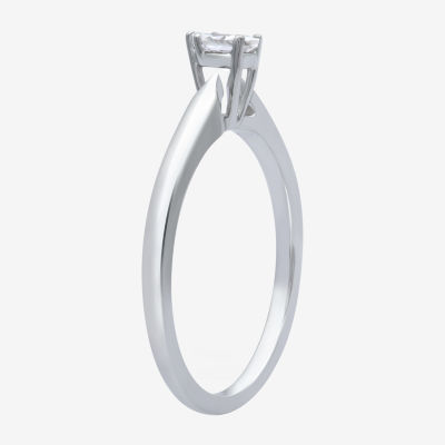 I Said Yes (H-I / Si2-I1) Womens 1/5 CT.  Lab Grown White Diamond Sterling Silver Pear Solitaire Engagement Ring