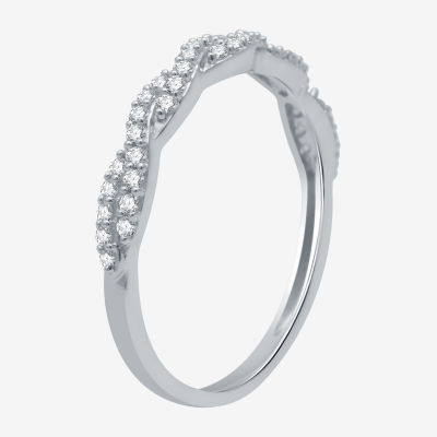 I Said Yes (H-I / I1) 1/4 CT. T.W. Lab Grown White Diamond Sterling Silver or 14K Gold Over Silver Wedding Band