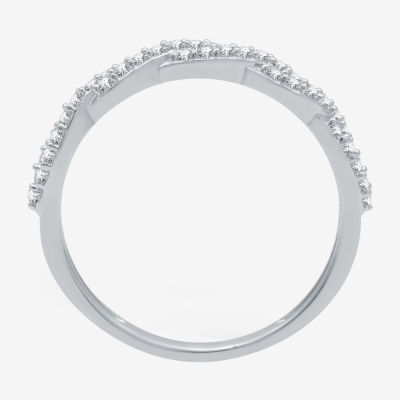 I Said Yes (H-I / I1) 1/4 CT. T.W. Lab Grown White Diamond Sterling Silver or 14K Gold Over Silver Wedding Band