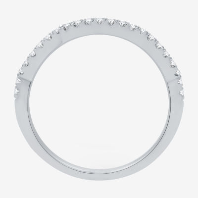 I Said Yes (H-I / I1) Womens 1 CT. T.W. Lab Grown White Diamond Sterling Silver Round Side Stone Halo Bridal Set