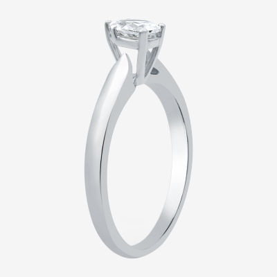 I Said Yes (H-I / Si2-I1) Womens 1/2 CT. Lab Grown White Diamond Sterling Silver Pear Solitaire Engagement Ring