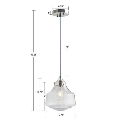 Hampton Hill Elm Single Bell Shaped Pendant Light
