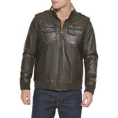 Levi's faux clearance leather hooded jacket