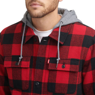 Levi's® Mens Hooded Flannel Shirt Jacket - JCPenney