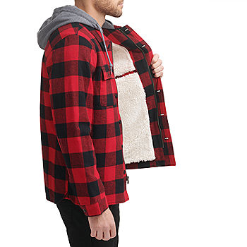 Levi's® Mens Hooded Flannel Shirt Jacket - JCPenney