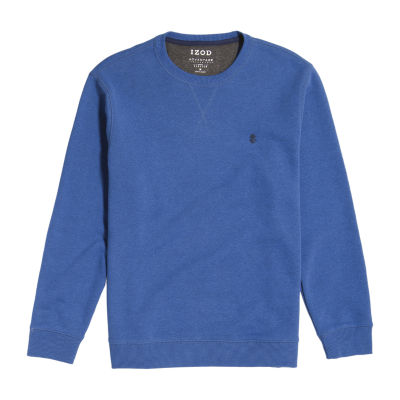 IZOD Advantage Performance Mens Crew Neck Long Sleeve Sweatshirt, Color:  Blue Htr - JCPenney
