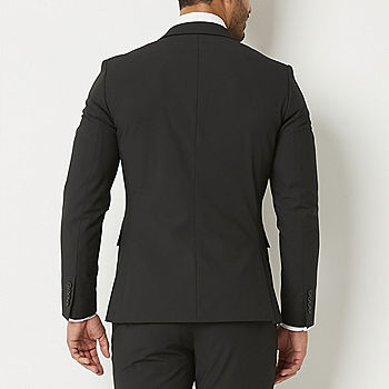 J. Ferrar Ultra Comfort Mens Stretch Fabric Super Slim Fit Suit Jacket,  Color: Black - JCPenney