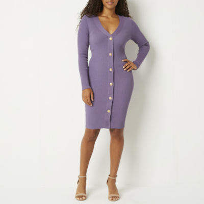 Bold Elements Long Sleeve Sweater Dress JCPenney