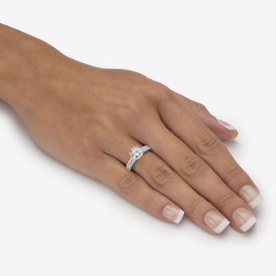 DiamonArt® Womens 2 1/2 CT. T.W. White Cubic Zirconia 10K Gold Round Bridal Set