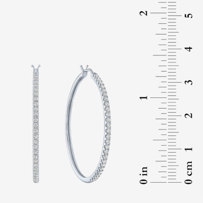 Diamond Addiction (G-H / Si2-I1) 1 CT. T.W. Lab Grown White 10K Gold Hoop Earrings