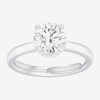 Solitaire Ring (G-H / Si1-Si2) Womens 2 CT. T.W. Lab Grown White