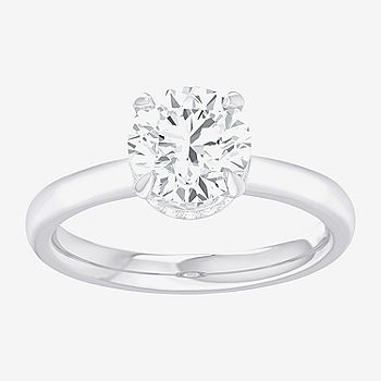 Solitaire Ring (G-H / Si1-Si2) Womens 2 CT. T.W. Lab Grown White