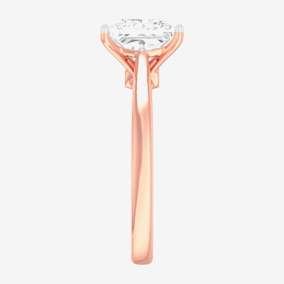 (G-H / SI1-SI2) Womens 2 CT. T.W. Lab Grown White Diamond 14K Gold Princess Solitaire Engagement Ring