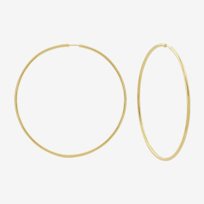 Made in Italy 14K Gold 73mm Hoop Earrings