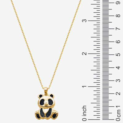 Panda Womens 18K Gold Over Silver Pendant Necklace