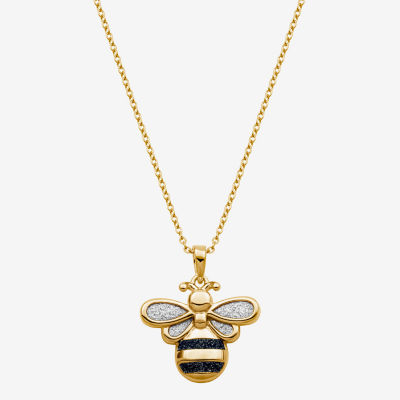 Bee Womens 18K Gold Over Silver Pendant Necklace