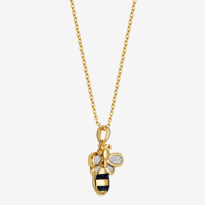 Bee Womens 18K Gold Over Silver Pendant Necklace