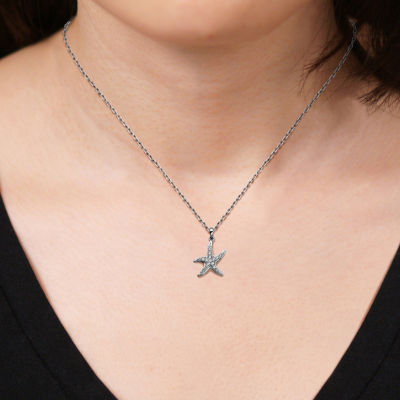 DiamonArt® Cubic Zirconia Pendant Starfish Necklace