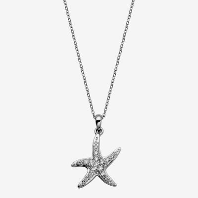 DiamonArt® Cubic Zirconia Pendant Starfish Necklace