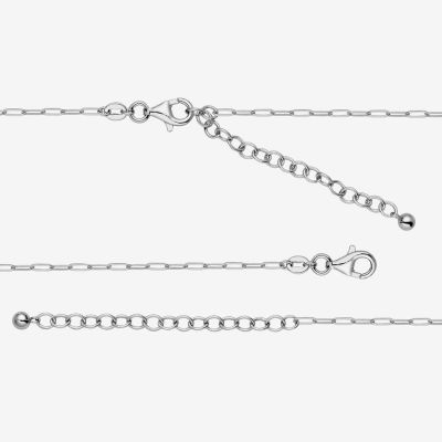"Mama" Womens 1/2 CT. T.W. Cubic Zirconia Sterling Silver Paperclip Pendant Necklaces