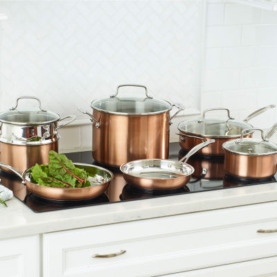 Cuisinart Blush Stainless Steel 11-pc. Cookware Set