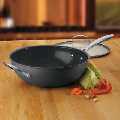 BergHOFF Essentials 2Pc Non-stick Hard Anodized Fry Pan Set, Black