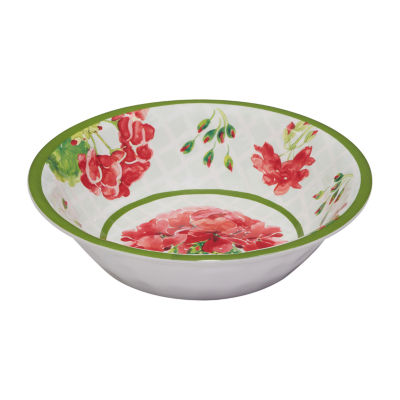 Certified International Geraniums 6-pc. Melamine Cereal Bowl