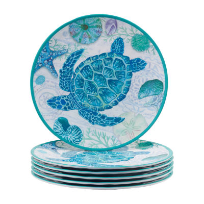 Certified International Serene Seas 6-pc. Melamine Dinner Plate