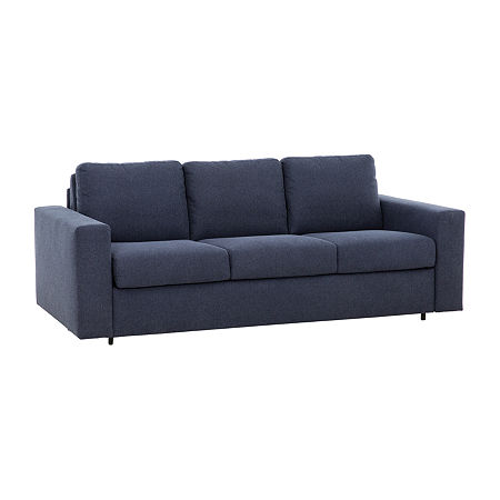 Stearns & Foster Paolo 82 Queen Sleeper Sofa With Memory Foam Mattress, One Size, Blue