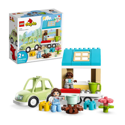 Duplo Town Family House On Wheels Building Toy Set (31 Pieces)