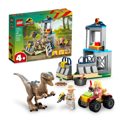 Jurassic Park Velociraptor Escape Building Toy Set (137 Pieces)