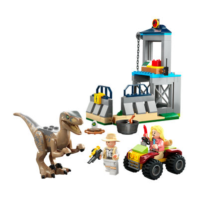 Jurassic Park Velociraptor Escape Building Toy Set (137 Pieces)