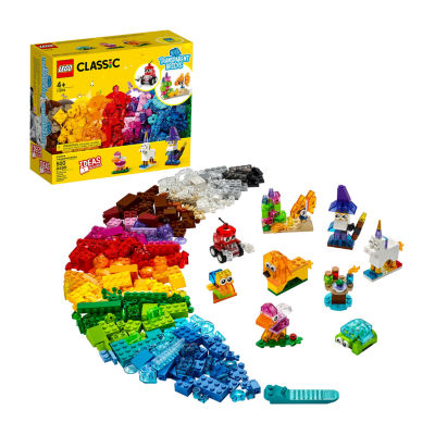 Classic Creative Transparent Bricks  Kids Building Kit (500 Pieces)