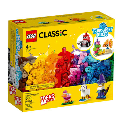 Classic Creative Transparent Bricks  Kids Building Kit (500 Pieces)