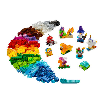 Classic Creative Transparent Bricks  Kids Building Kit (500 Pieces)