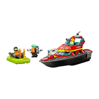 City Fire Rescue Boat Building Toy Set (144 Pieces)