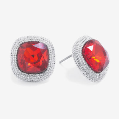 Sparkle Allure Crystal 14.8mm Square Stud Earrings
