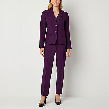 Evan Picone Pant Suit Womens Size 8 Lined Button Jacket Unlined