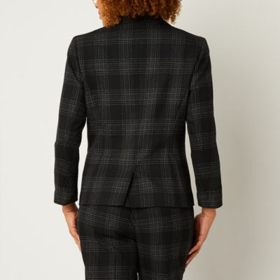 Black Label by Evan-Picone Plaid Suit Jacket