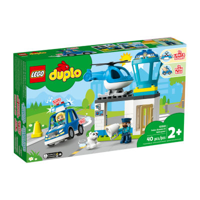 Duplo Rescue Police Station & Helicopter Building Toy (40 Pieces)